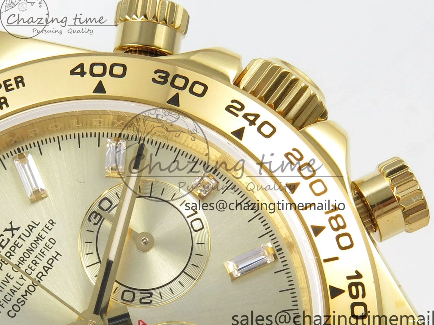 1228 Casual Daytona 126508 YG QF 1:1 Best Edition YG Dial Crystal Markers On YG Bracelet SH4131 V6 (Gain Weight) 305